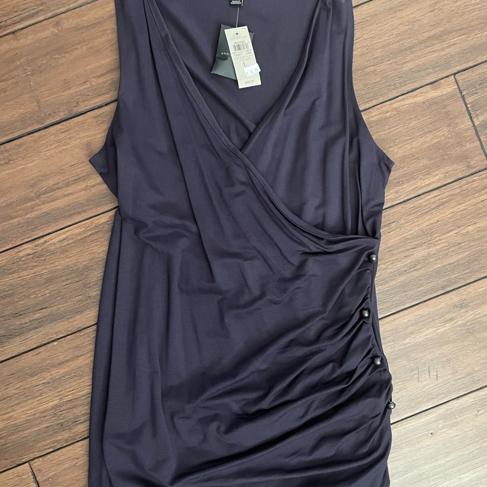 NWT Ann Taylor Faux-Wrap Tank